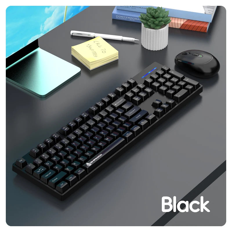 Retro Wireless Keyboard and Mouse Combo Set