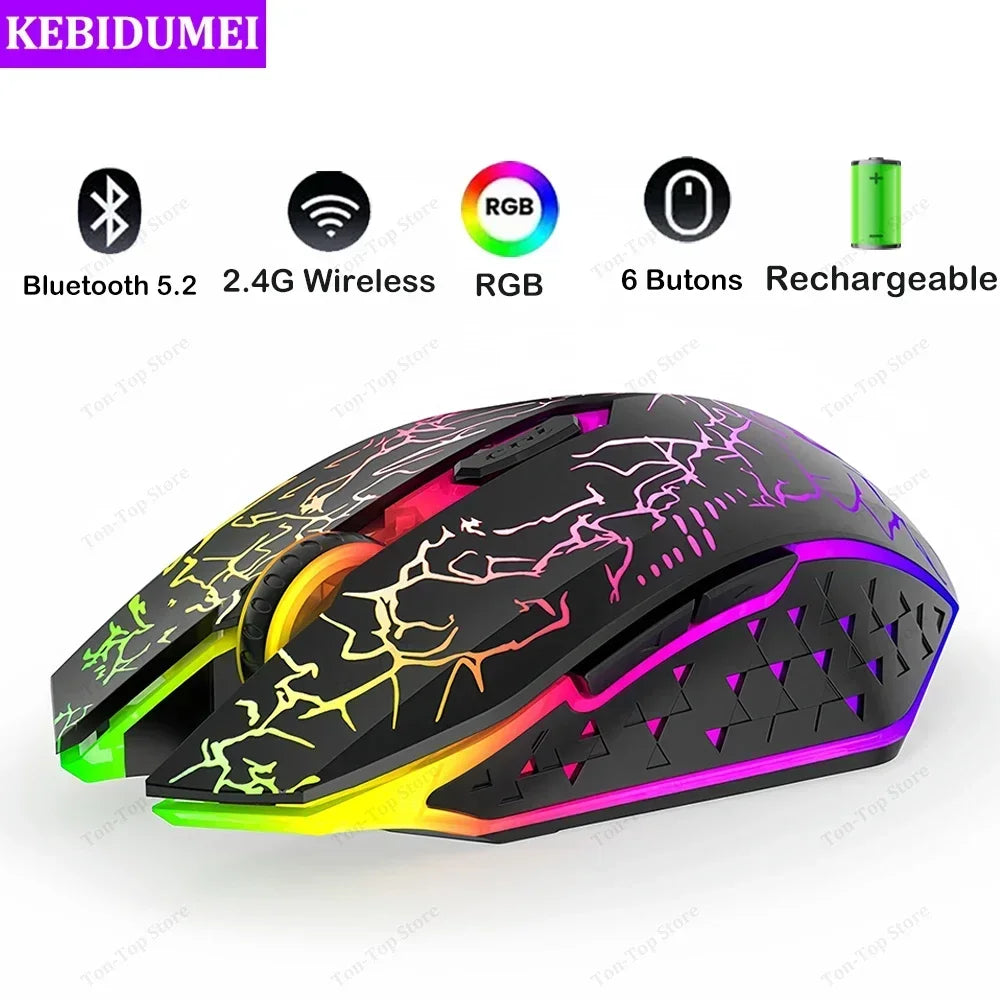Dual-Mode Bluetooth & Wireless Gaming Mouse
