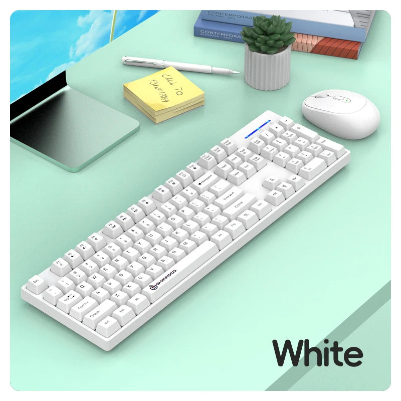 Retro Wireless Keyboard and Mouse Combo Set