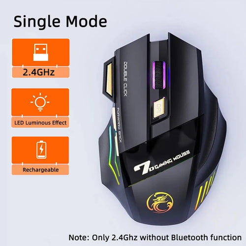 Dual Mode Rechargeable Bluetooth LED Mouse