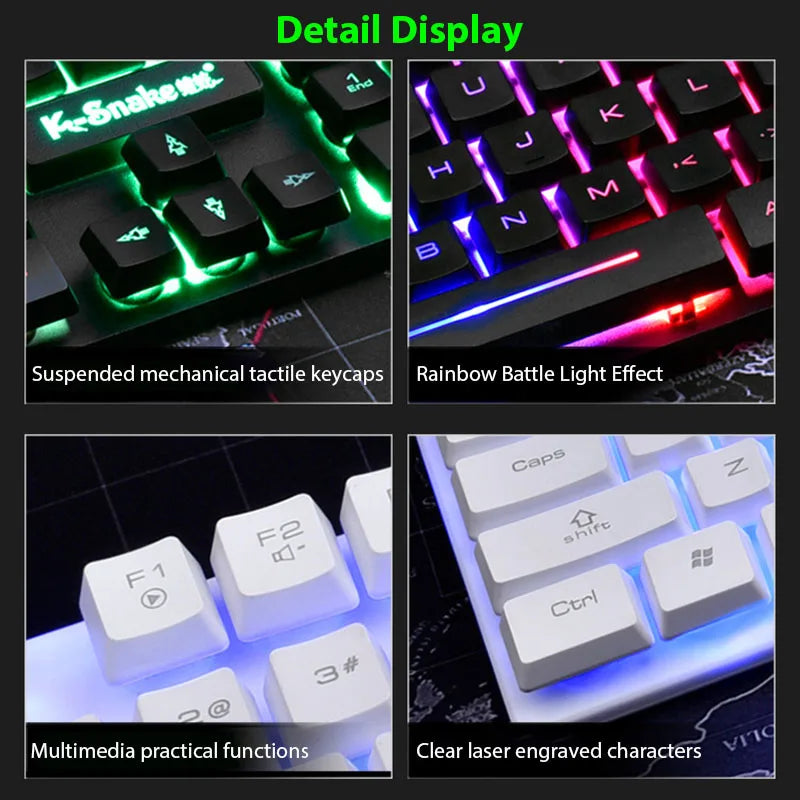 Gaming Keyboard And Mouse Backlit Set