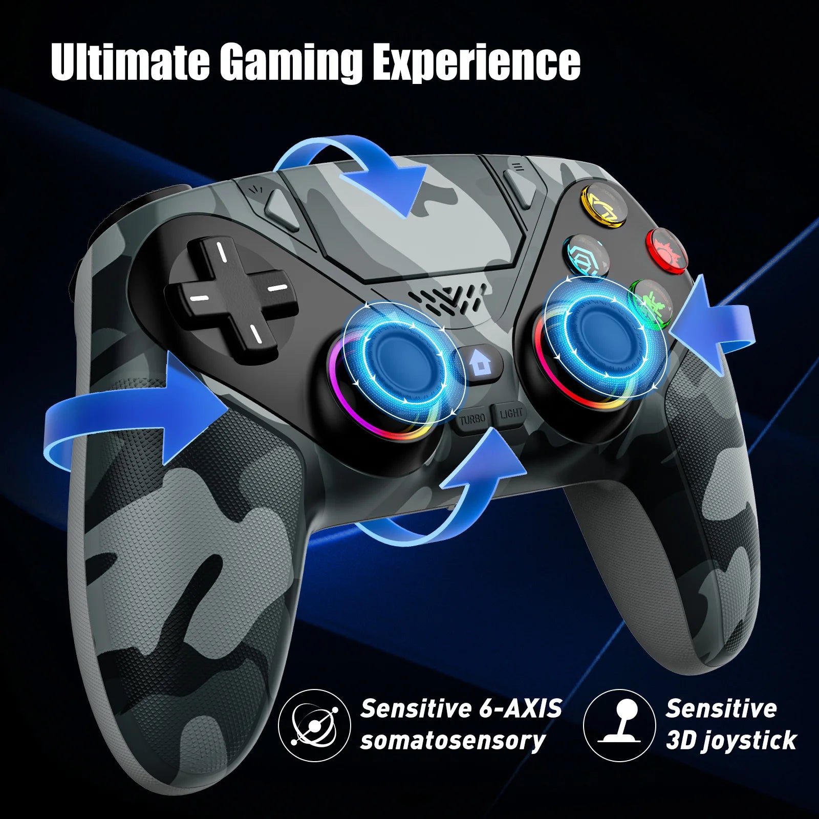 RGB Light Wireless Controller for PS5
