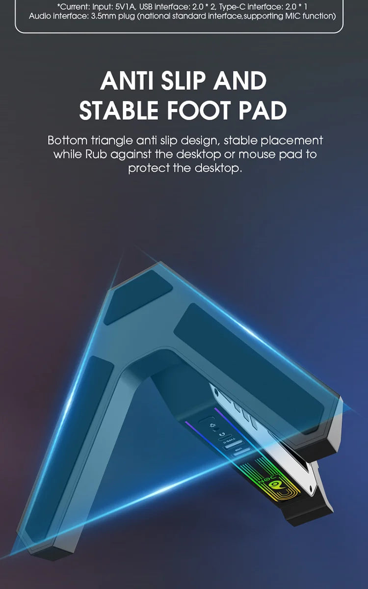 Gaming Headphone Holder with USB Hub