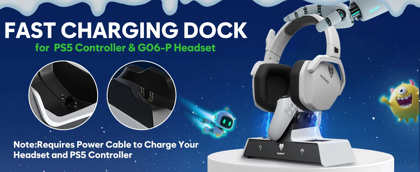 PS5 Wireless Headset with Charging Station